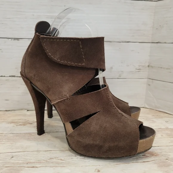 Pedro Garcia brown suede platform heels - Picture 2 of 13